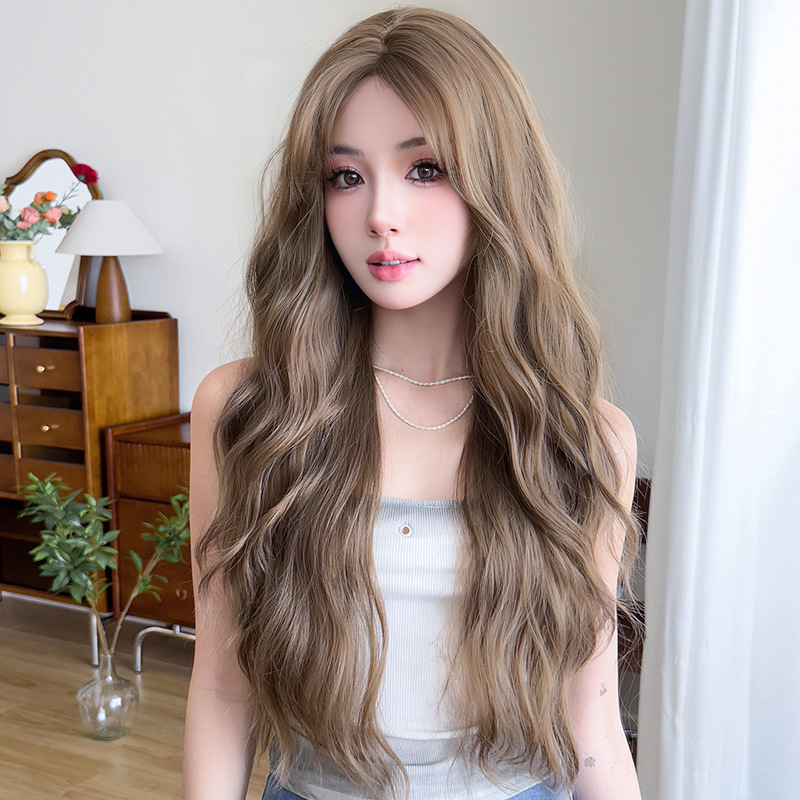 Temperament is divided into long curly hair,wig