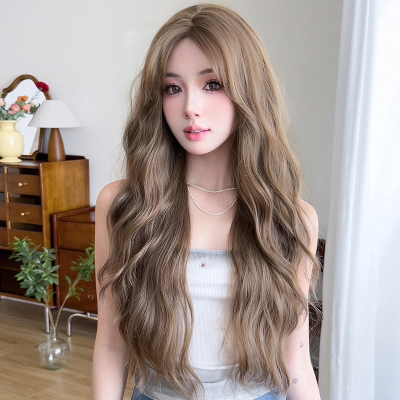 Temperament is divided into long curly hair,wig 01