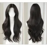 Women's natural wig with large waves and glossy finish,wig