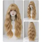Girl group color platinum long curly headband with bangs,wig