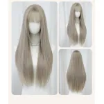 Beige mixed race long straight hair,wig