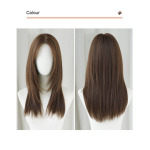 Chestnut brown medium length straight hair,wig