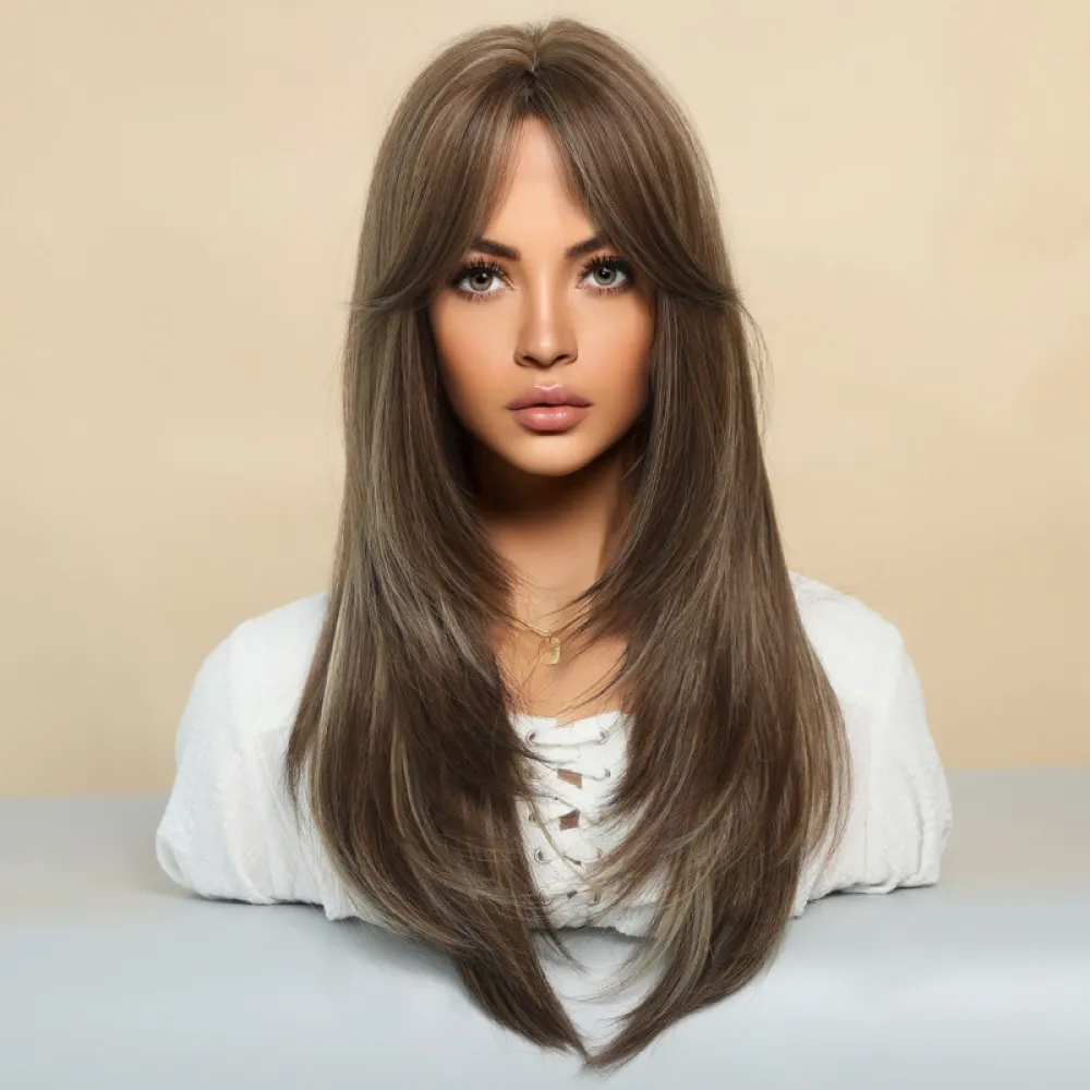 European and American medium length temperament curly hair,wig