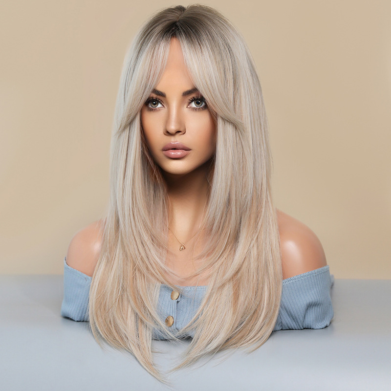 European and American medium length temperament curly hair,wig