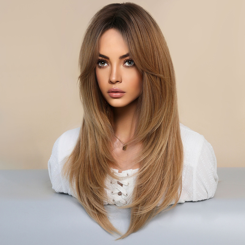 European and American medium length temperament curly hair,wig