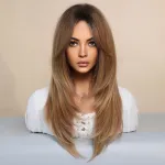 European and American medium length temperament curly hair,wig