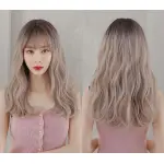 Linen colored micro curly long curly hair,wig