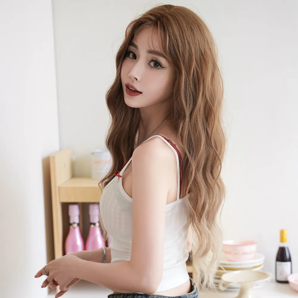 Water ripple dyed long curly hair,wig