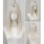 Girl group hair color silver white long straight hair,wig 