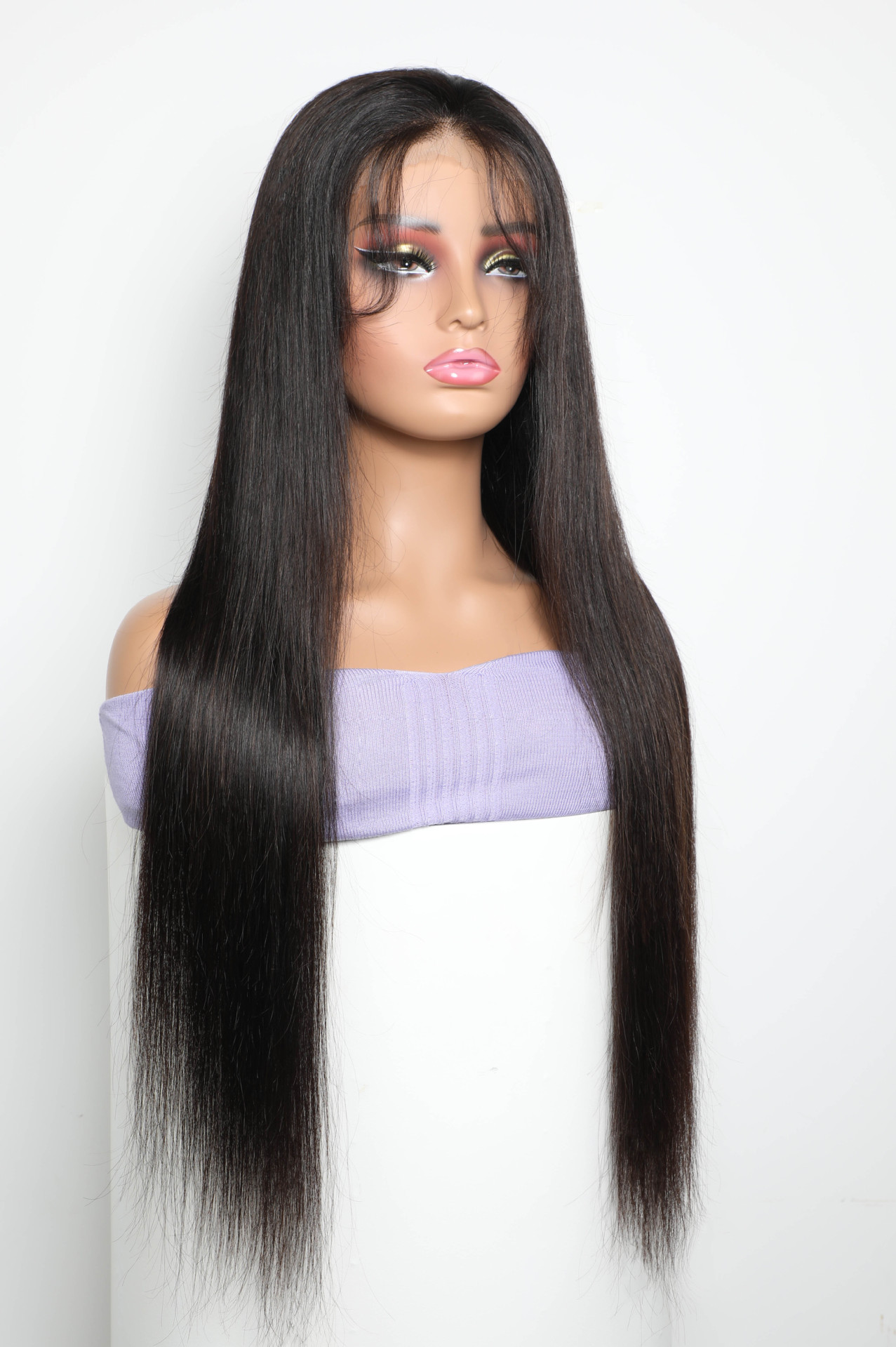 180% density adhesive free wig hairTrail Lace 5x7，human hair