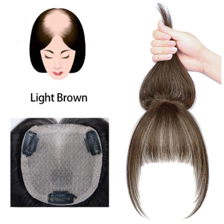 Air bangs top replacement patch fluffy，wig