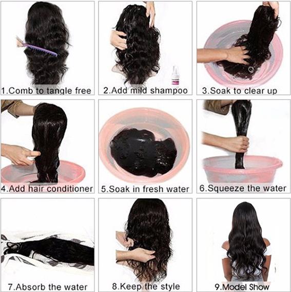 Bubble Hair 210% Density 13 * 4 Front Lace Wigs Closed Women's True Hair,human hair