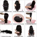 Bubble Hair 210% Density 13 * 4 Front Lace Wigs Closed Women's True Hair,human hair