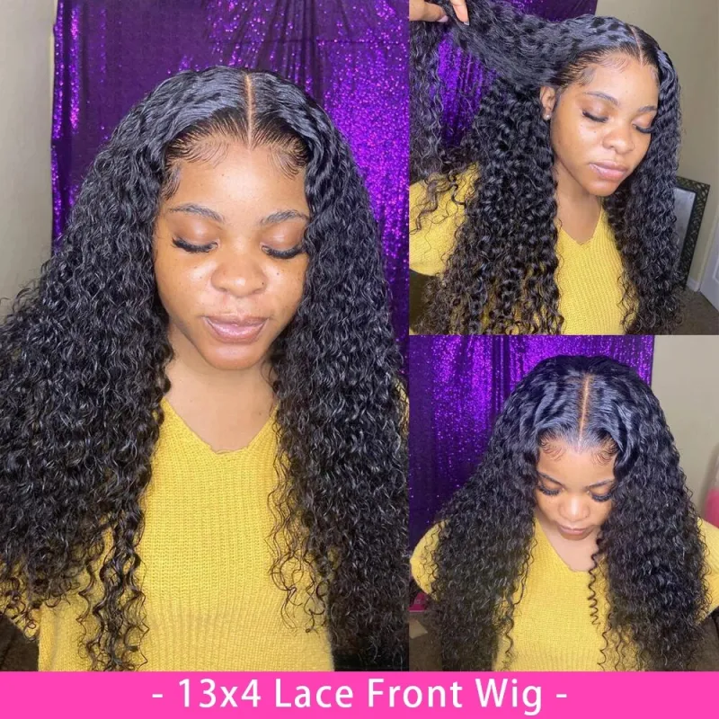 Lace wig 9A hair product pure real person curly hair，human hair