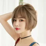 Bobo haircut, handsome short hair, wig