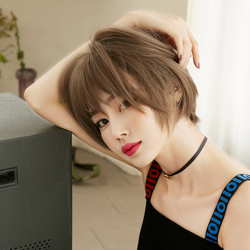 Bobo haircut, handsome short hair, wig