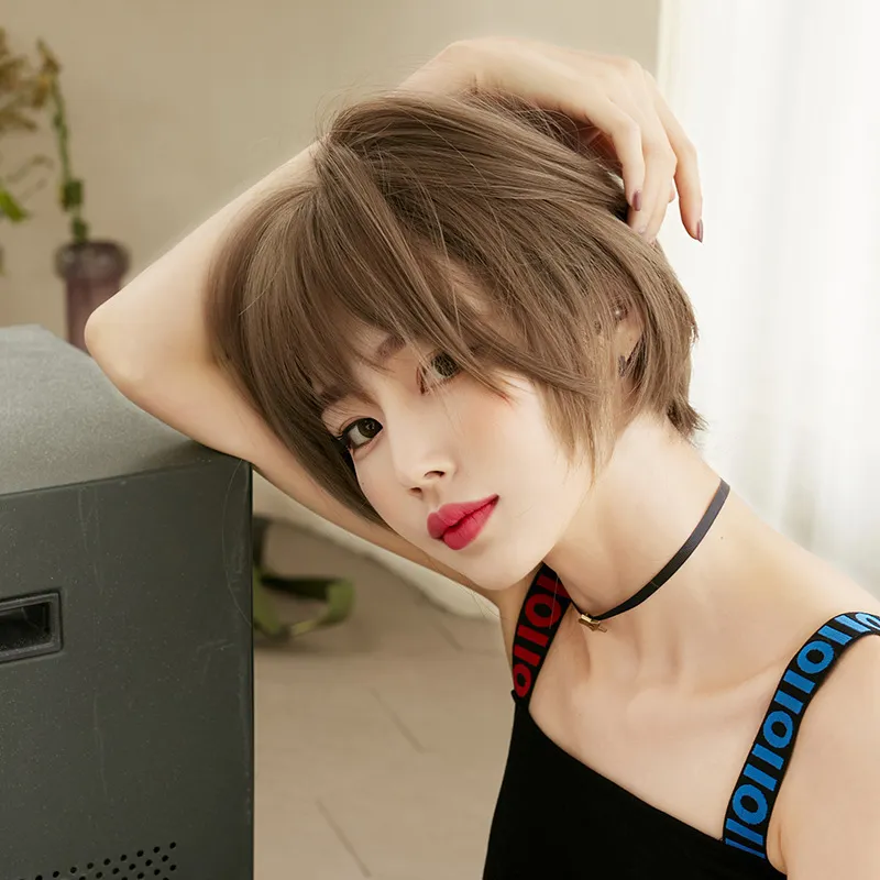 Bobo haircut, handsome short hair, wig