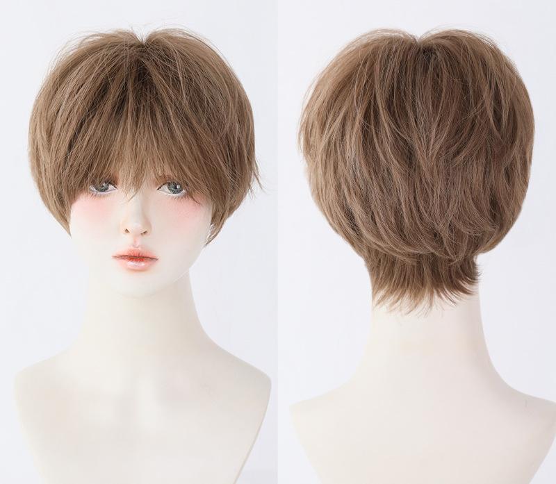Neutral and handsome short hair, fluffy wig