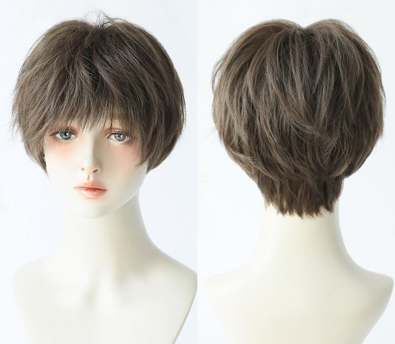 Neutral and handsome short hair, fluffy wig