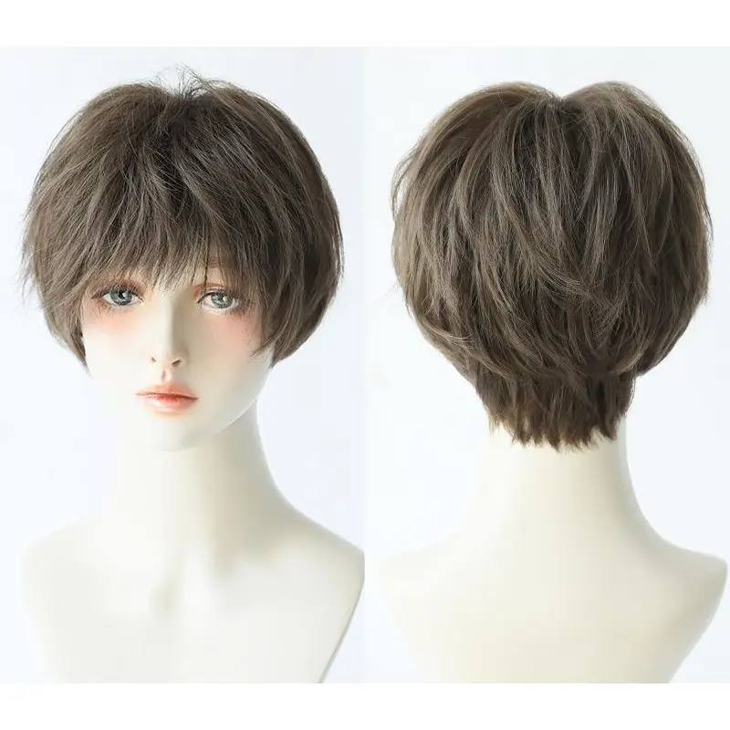 Neutral and handsome short hair, fluffy wig