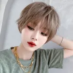Neutral and handsome short hair, fluffy wig