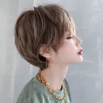 Neutral and handsome short hair, fluffy wig
