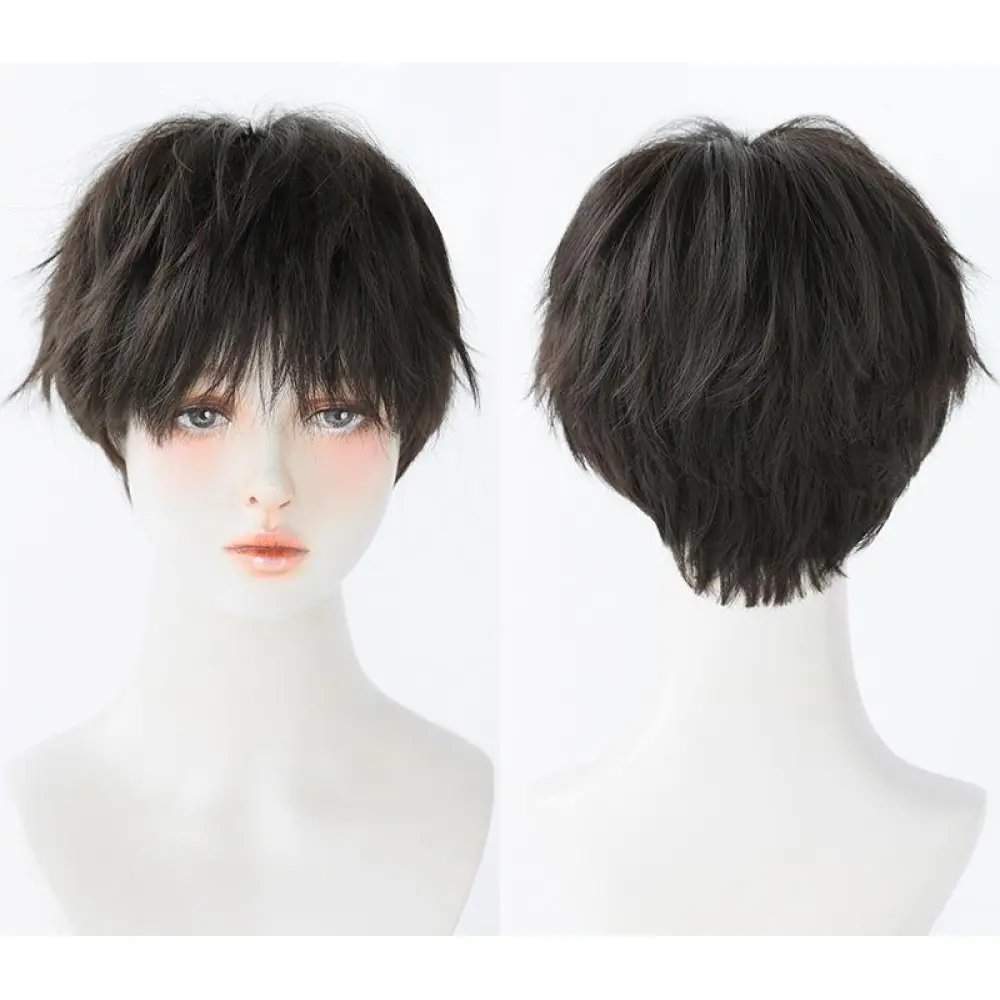 Neutral and handsome short hair, fluffy wig