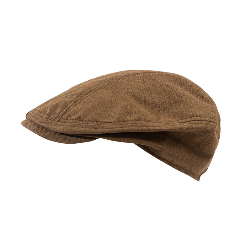 British Vintage Forward Cap, Casual Breathable Solid Color Thin Beret