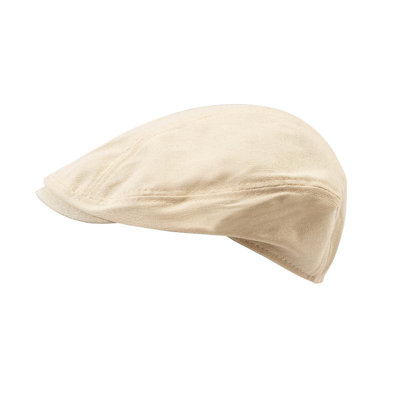 British Vintage Forward Cap, Casual Breathable Solid Color Thin Beret