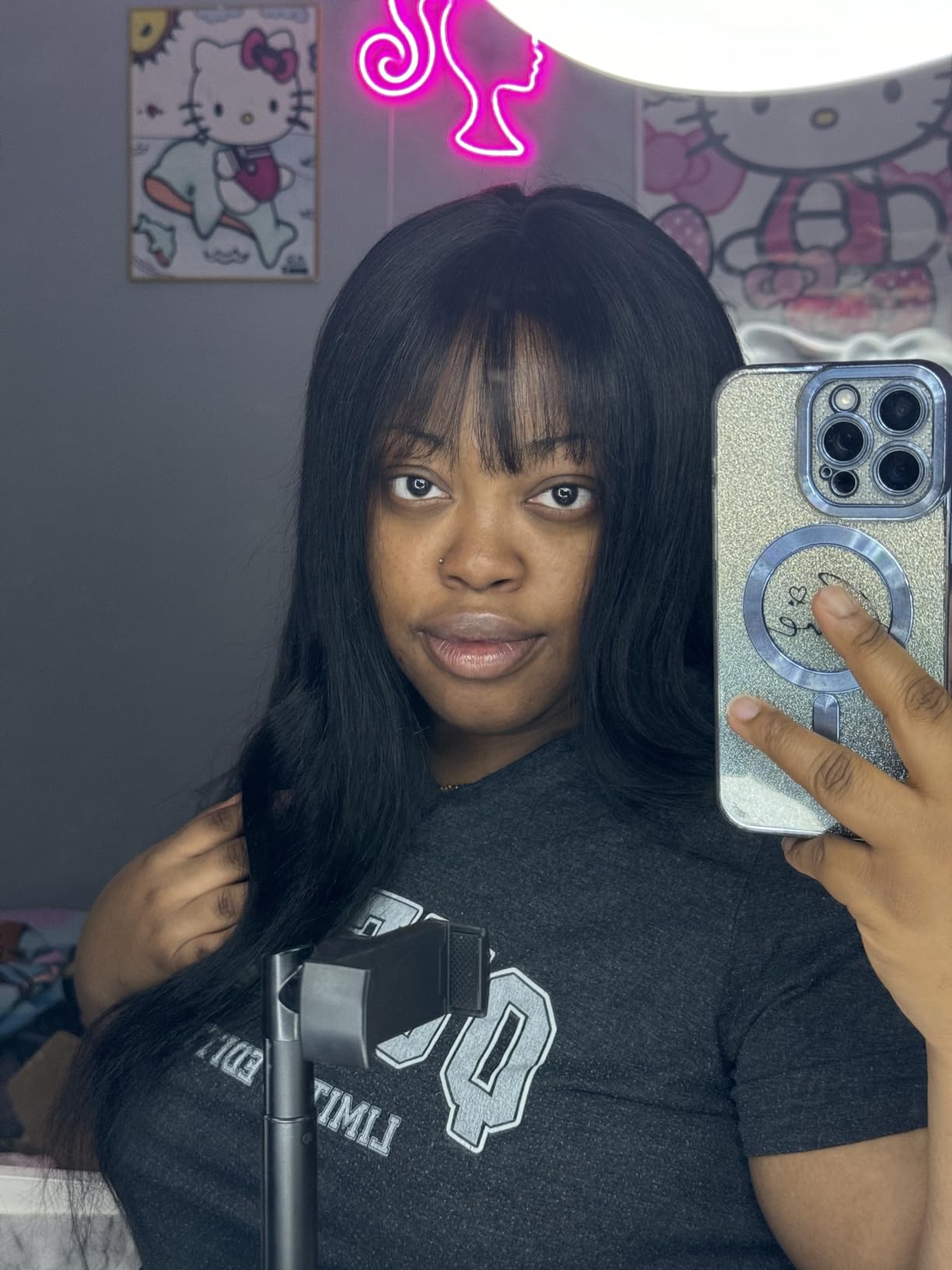 Air bangs top replacement patch fluffy，wig review Annmarie