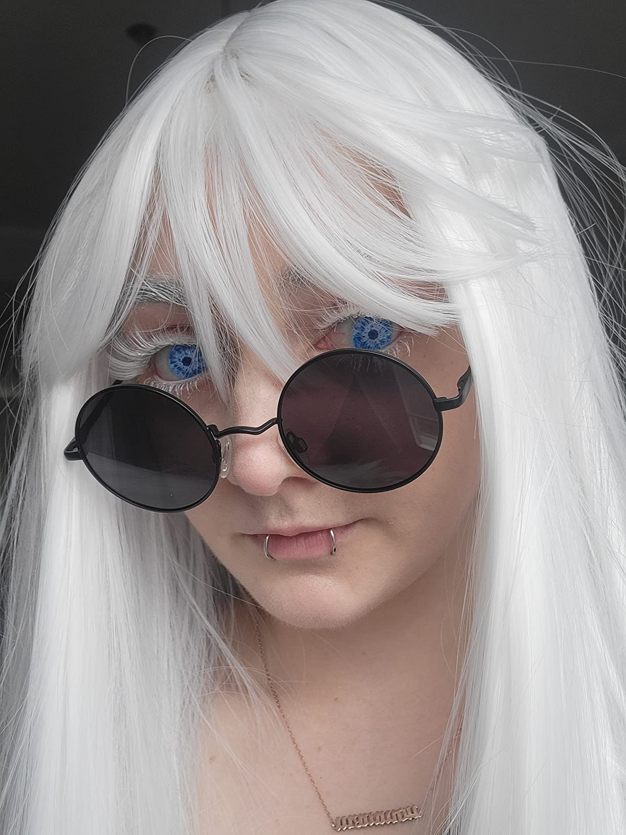 Girl group hair color silver white long straight hair,wig  review Sandra J. Willis