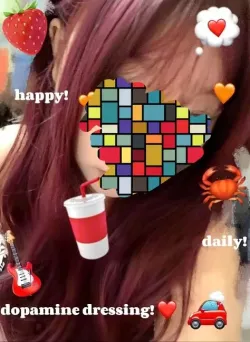 Internet celebrity raspberry red long curly hair,wig review Linda Nguyen