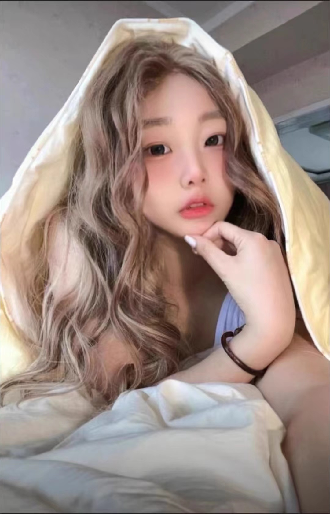 Water ripple dyed long curly hair,wig review Sarah Johnson