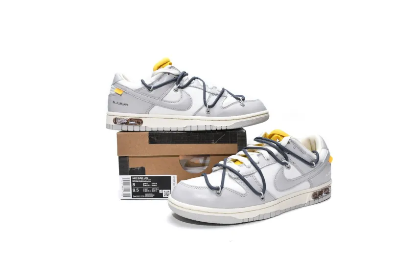 Reps StockX Shoes OFF WHITE x Nike Dunk SB Low The 50 NO.41 White Grey DM1602-105??