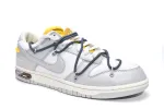Reps StockX Shoes OFF WHITE x Nike Dunk SB Low The 50 NO.41 White Grey DM1602-105??
