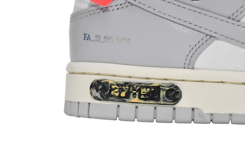 Reps StockX Shoes OFF WHITE x Nike Dunk SB Low The 50 NO.27 White Grey DM1602-120??