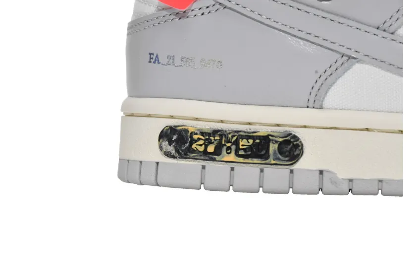 Reps StockX Shoes OFF WHITE x Nike Dunk SB Low The 50 NO.27 White Grey DM1602-120??