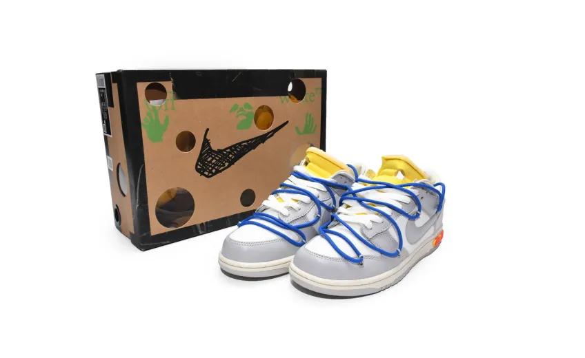 Reps StockX Shoes OFF WHITE x Nike Dunk SB Low The 50 NO.10 White Grey DM1602-112??