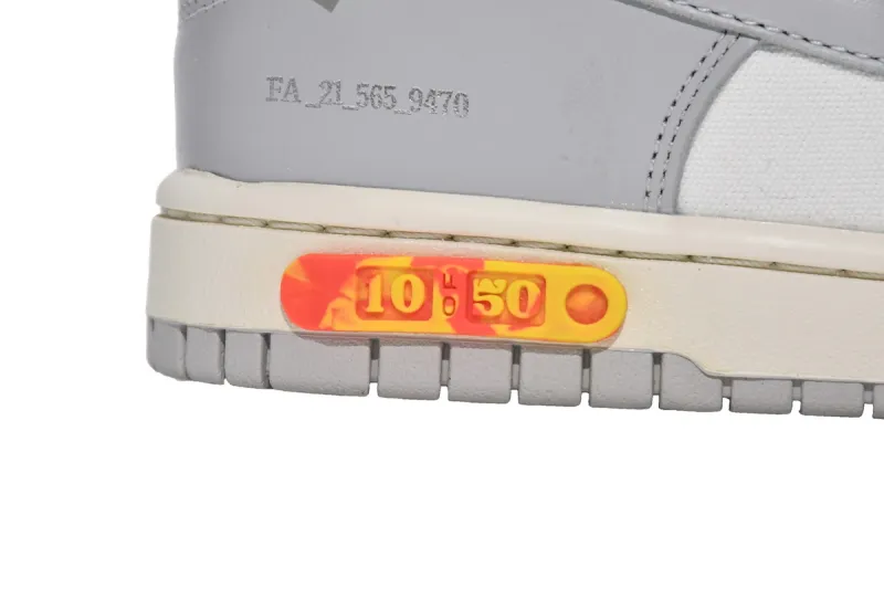 Reps StockX Shoes OFF WHITE x Nike Dunk SB Low The 50 NO.10 White Grey DM1602-112??
