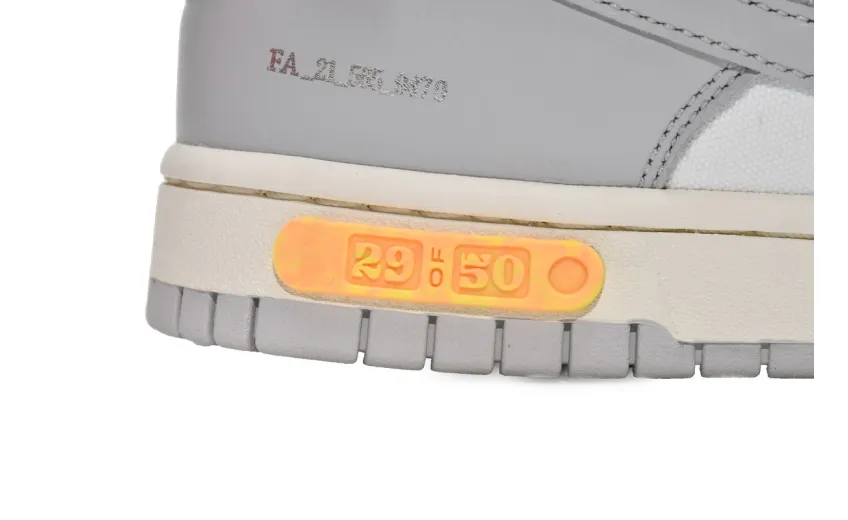 Reps StockX Shoes OFF WHITE x Nike Dunk SB Low The 50 NO.29 White Grey DM1602-103??