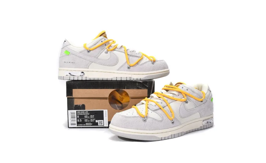 Reps StockX Shoes OFF WHITE x Nike Dunk SB Low The 50 NO.39 White Gray DJ0950-109??