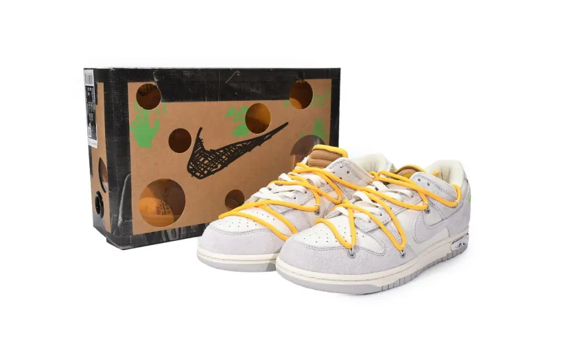 Reps StockX Shoes OFF WHITE x Nike Dunk SB Low The 50 NO.39 White Gray DJ0950-109??