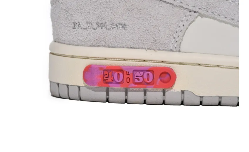 Reps StockX Shoes OFF WHITE x Nike Dunk SB Low The 50 NO.40 White Gray DJ0950-103 ??