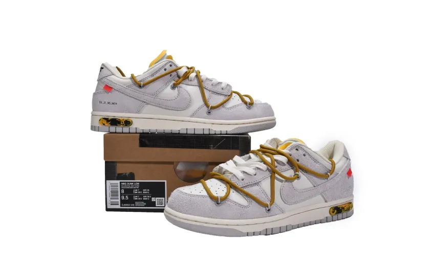 Reps StockX Shoes OFF WHITE x Nike Dunk SB Low The 50 NO.37 White Gray DJ0950-105??