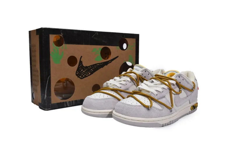 Reps StockX Shoes OFF WHITE x Nike Dunk SB Low The 50 NO.37 White Gray DJ0950-105??