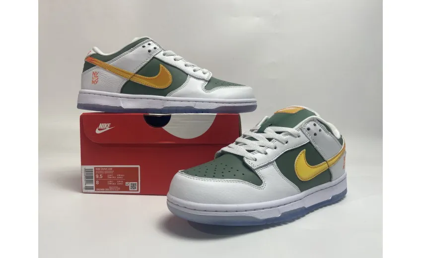 Reps StockX Shoes Nike Dunk Low NY vs NY Orange Green White DN2489-300??