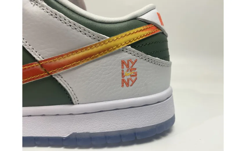 Reps StockX Shoes Nike Dunk Low NY vs NY Orange Green White DN2489-300??