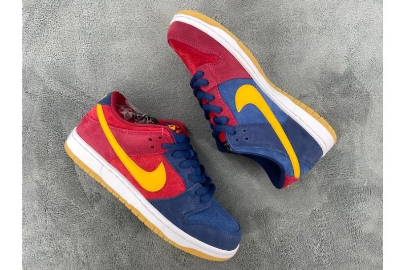 Reps StockX Shoes Nike SB Dunk Low Barcelona Red Blue DJ0606-400??