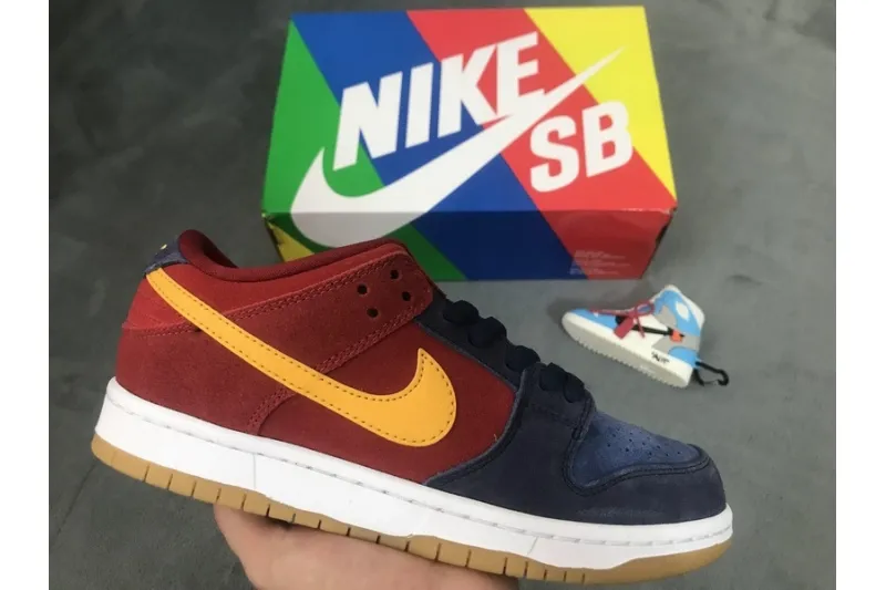 Reps StockX Shoes Nike SB Dunk Low Barcelona Red Blue Orange DJ0606-400??