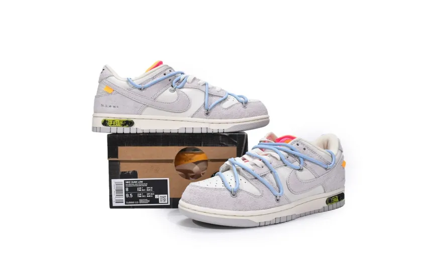 Reps StockX Shoes OFF WHITE x Nike Dunk SB Low The 50 NO.38 White Gray DJ0950-113??